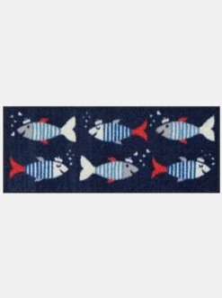 Salonloewe Fußmatte In Blau-bedruckt