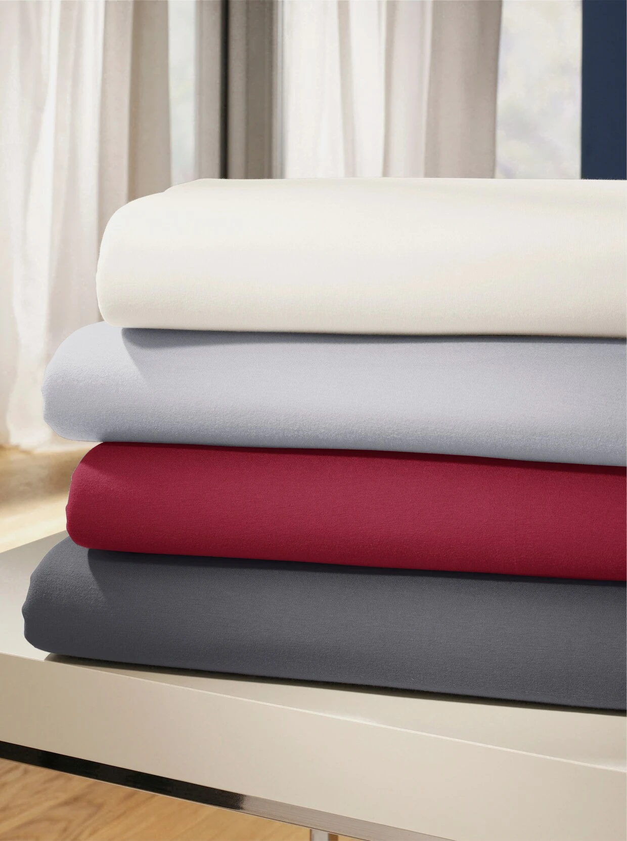 Janine Spannbetttuch In Hellgrau 2 Janine Spannbetttuch In Hellgrau – Bild 2