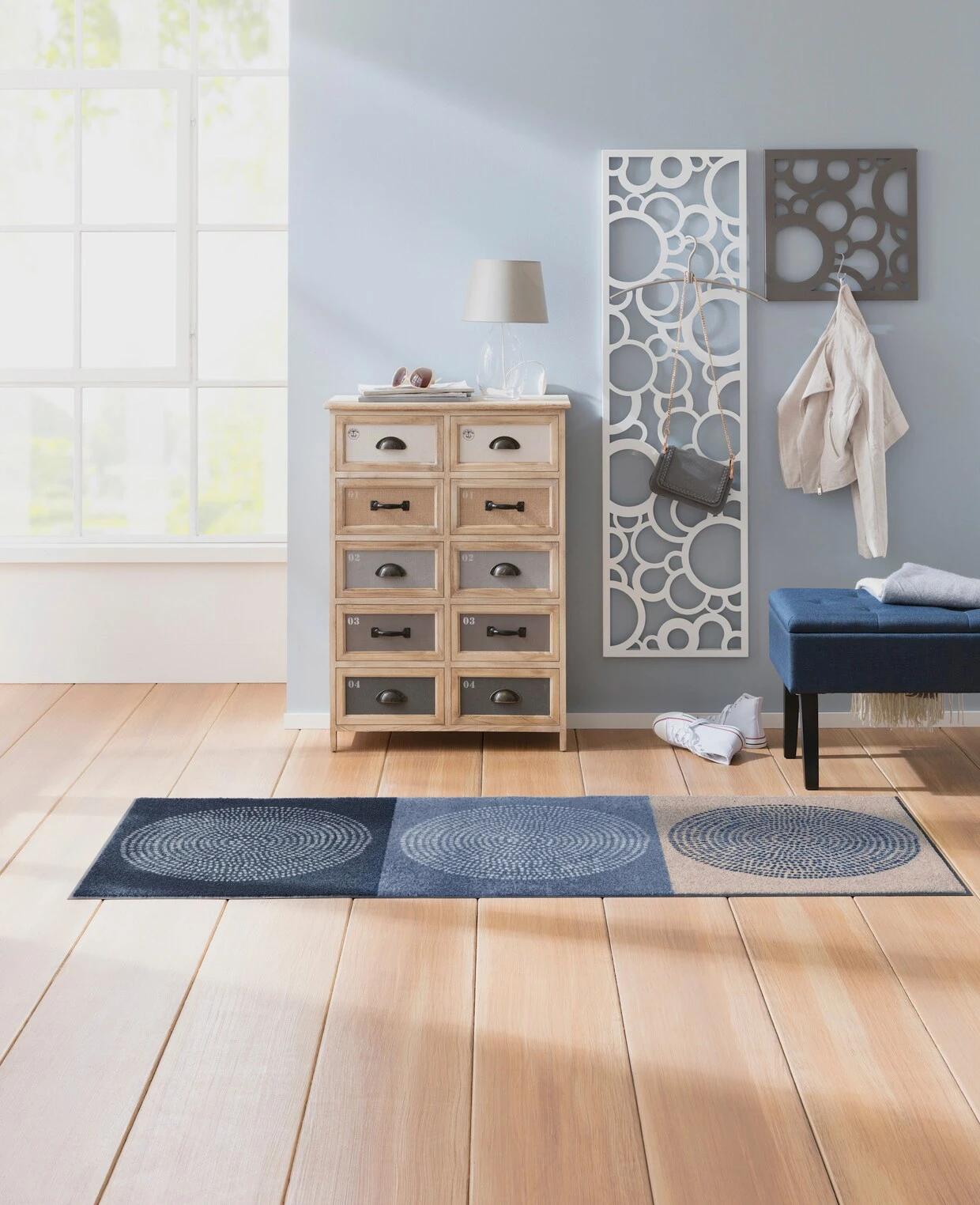 Salonloewe Fußmatte In Blau-beige 3 Salonloewe Fußmatte In Blau-beige – Bild 3