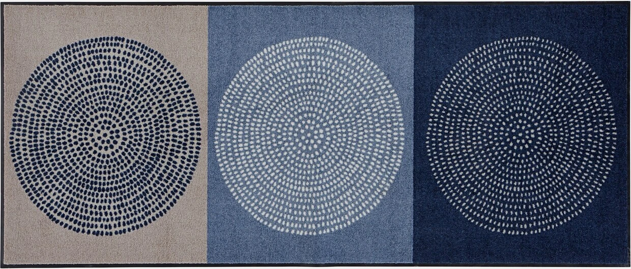 Salonloewe Fußmatte In Blau-beige 1 Salonloewe Fußmatte In Blau-beige