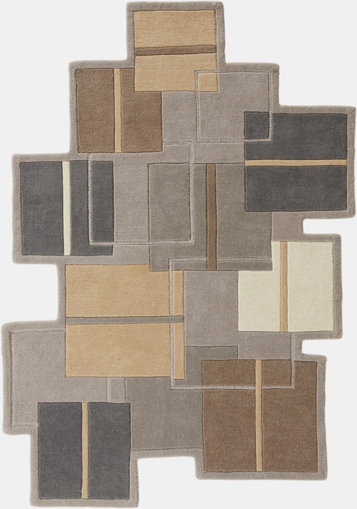 Heine Home Hochflorteppich In Grau-braun 1 Heine Home Hochflorteppich In Grau-braun