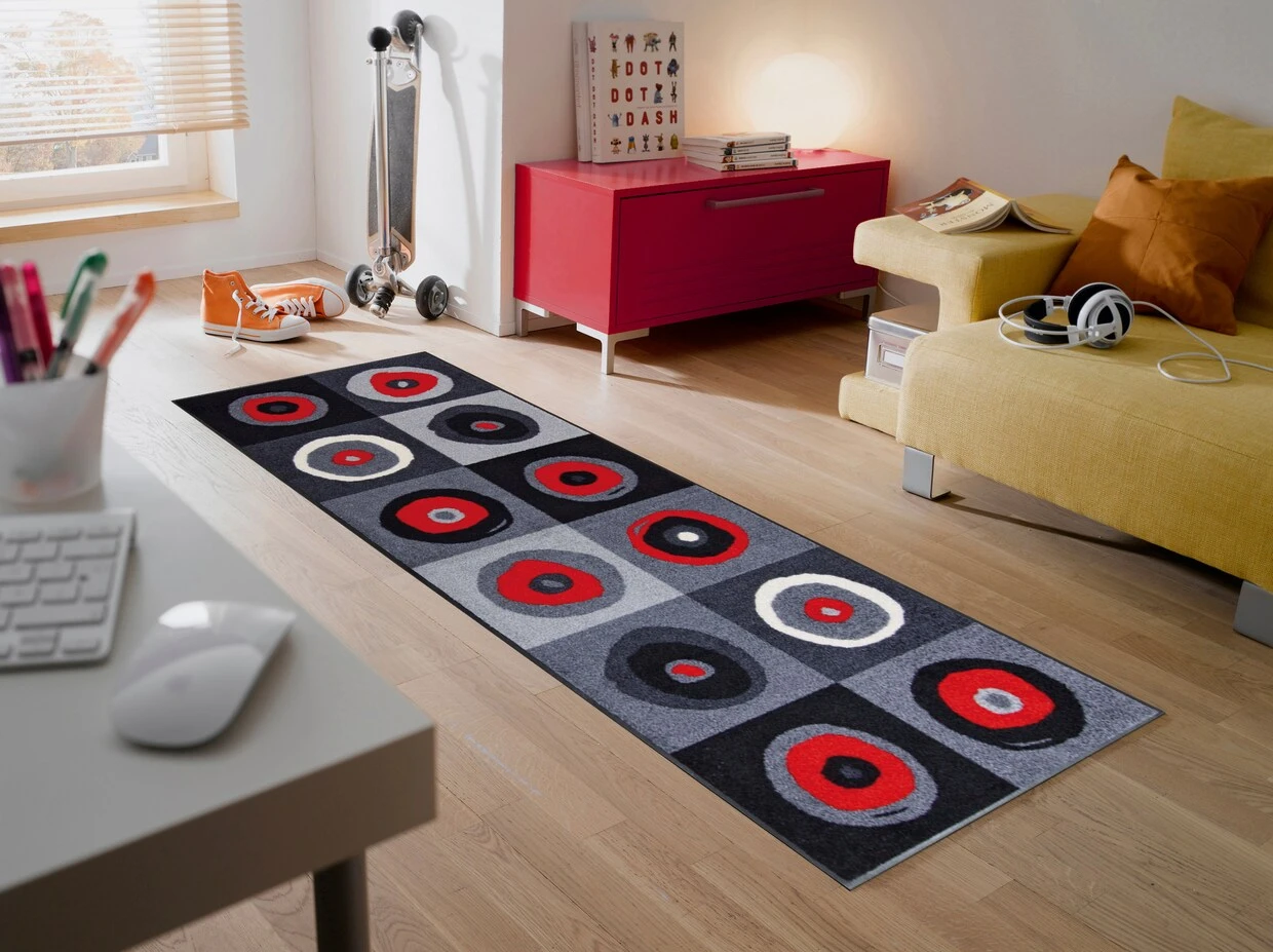 Wash&dry Fußmatte In Anthrazit-rot 2 Wash&dry Fußmatte In Anthrazit-rot – Bild 2