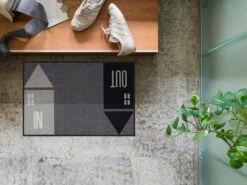 Salonloewe Fußmatte In Grau-schwarz -Heimtextilien 221027410baee3b97cda5a1f58dc26c8