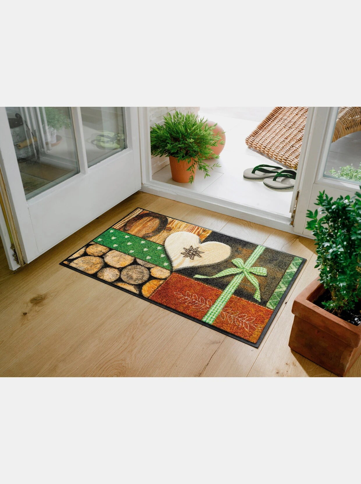 Wash&dry Fußmatte In Braun-grün 2 Wash&dry Fußmatte In Braun-grün – Bild 2