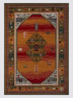 Teppich In Grün-rot