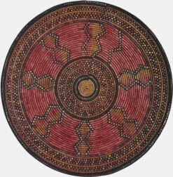 Heine Home Teppich In Rot-schwarz