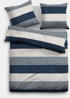 TOM TAILOR Bettwäsche In Marine-grau