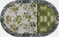 Salonloewe Fußmatte In Grün-ecru