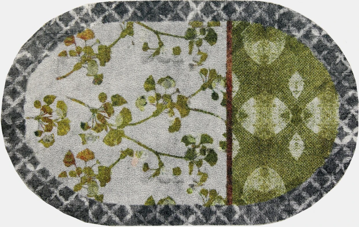 Salonloewe Fußmatte In Grün-ecru 1 Salonloewe Fußmatte In Grün-ecru