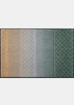 Wash&dry Fußmatte In Beige-grün-gemustert