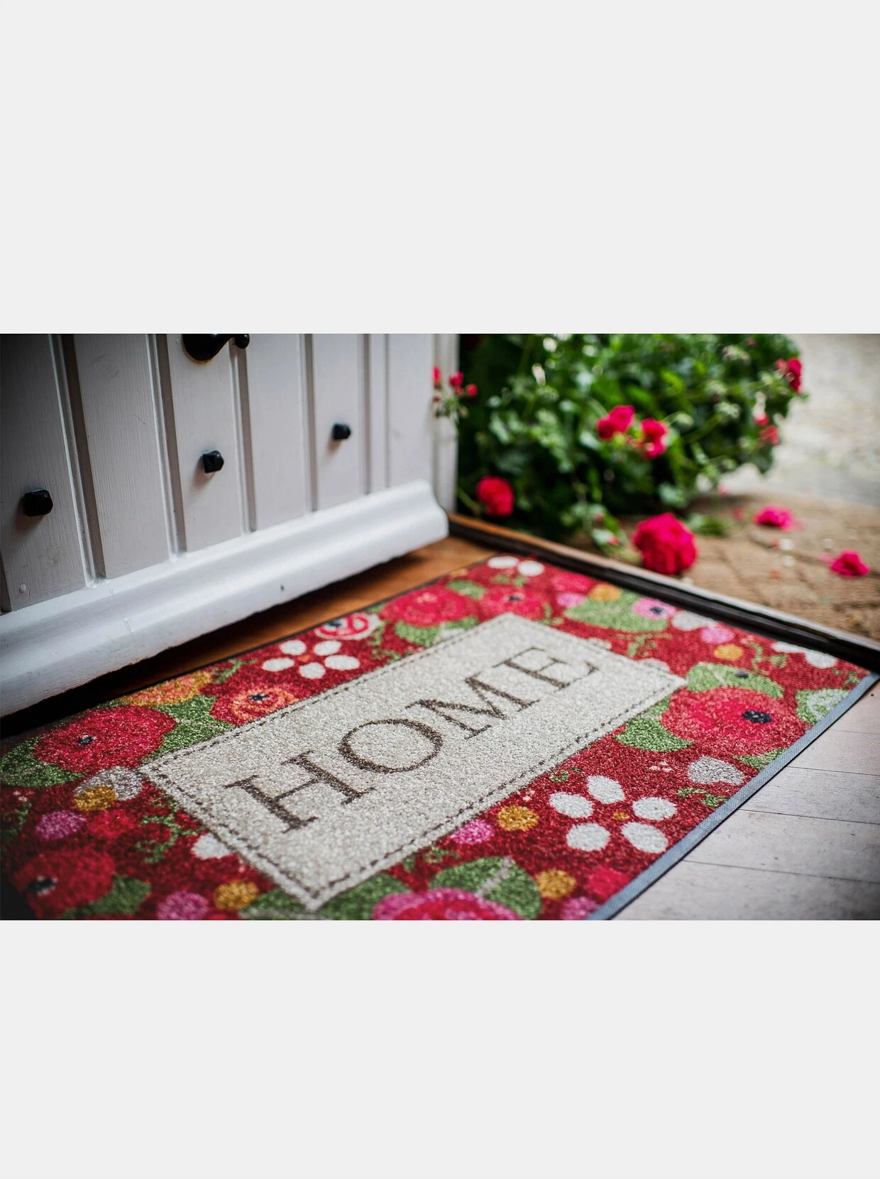 Wash&dry Fußmatte In Dunkelrot-bedruckt 3 Wash&dry Fußmatte In Dunkelrot-bedruckt – Bild 3