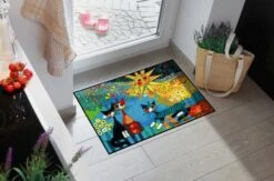 Salonloewe Fußmatte In Blau-gemustert -Heimtextilien 96cbc29d7f4d3cdd8e8fa7fcbcd667fe