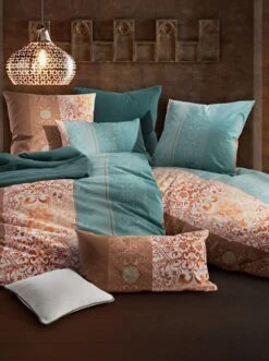 Heine Home Bettwäsche In Terracotta-türkis