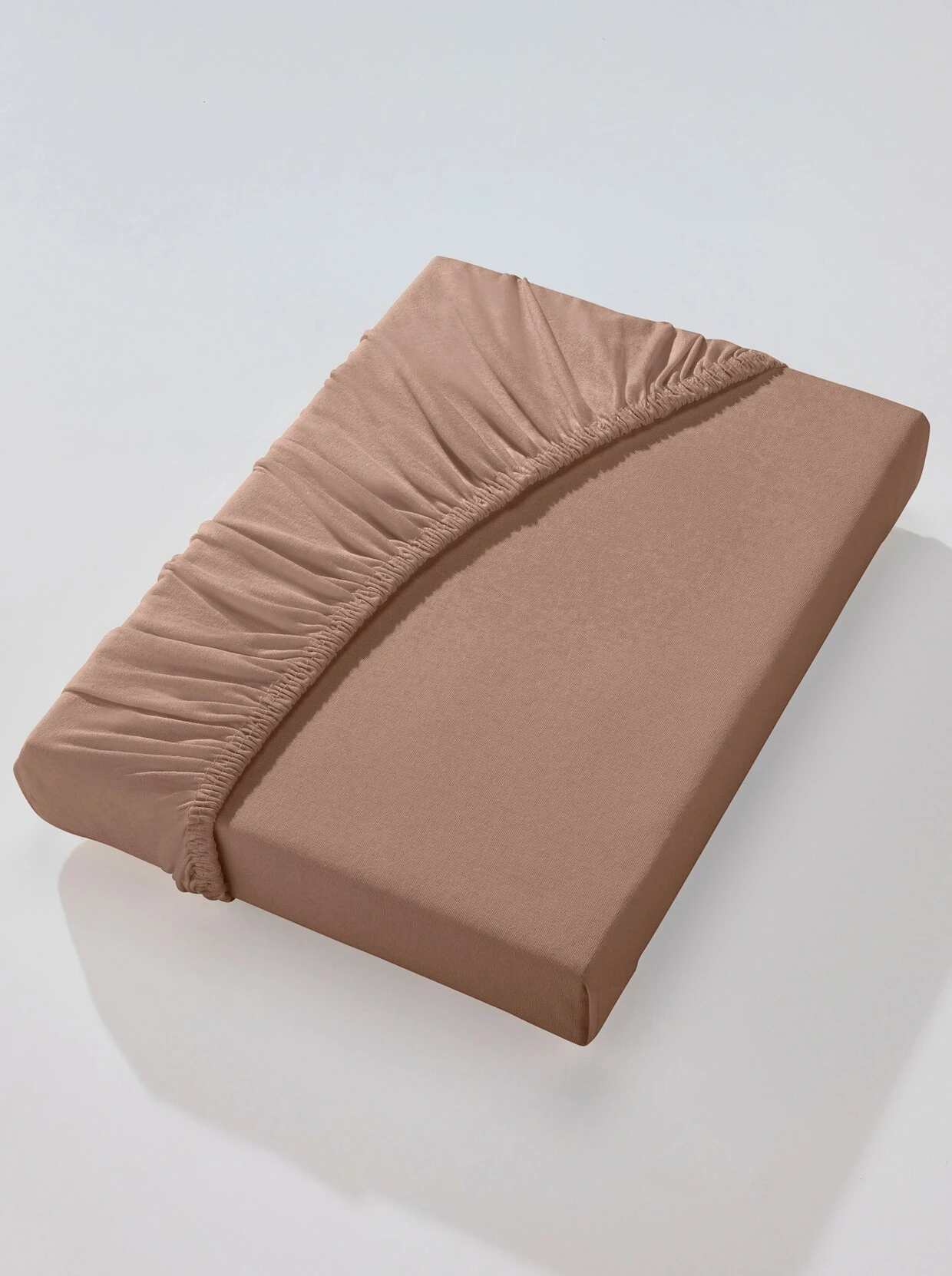 Wäschepur Spannbetttuch In Nugat 2 Wäschepur Spannbetttuch In Nugat – Bild 2