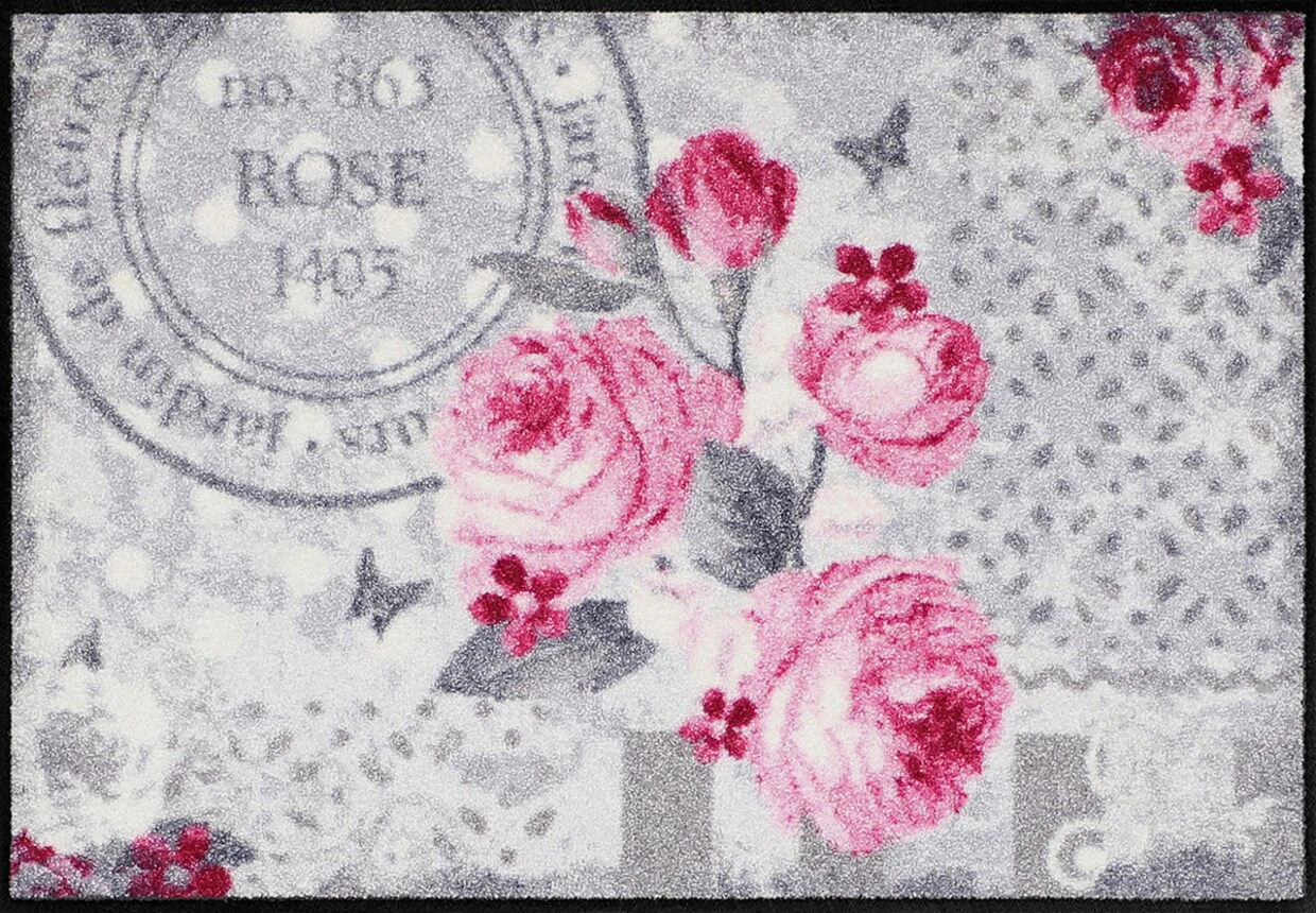Salonloewe Fußmatte In Grau-rosa 1 Salonloewe Fußmatte In Grau-rosa