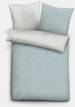 Heimtextilien 17 Biberna Bettwäsche In Bleu-grau