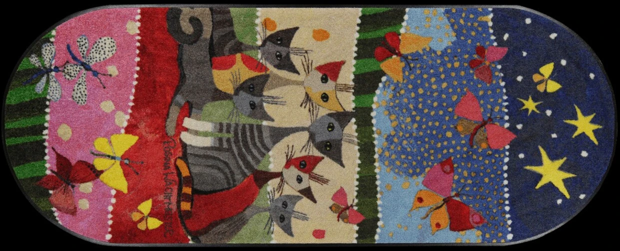 Salonloewe Fußmatte In Blau-bunt 1 Salonloewe Fußmatte In Blau-bunt