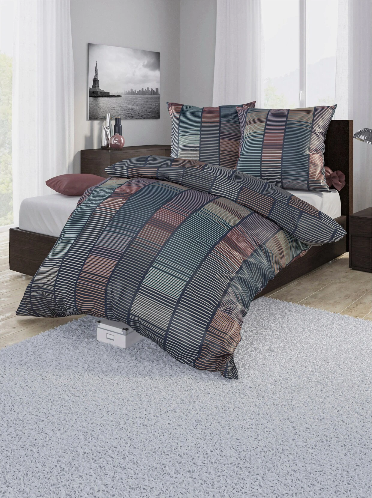 Irisette Bettwäsche In Dunkelblau-gemustert 1 Irisette Bettwäsche In Dunkelblau-gemustert