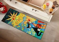 Salonloewe Fußmatte In Blau-gemustert -Heimtextilien c5b70f202f482e4ea364b52ed0171ead