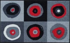 Wash&dry Fußmatte In Anthrazit-rot