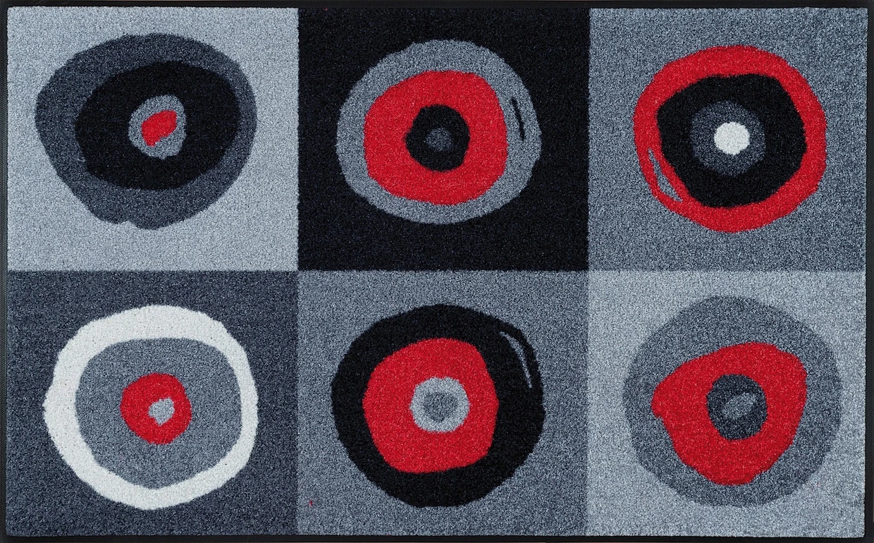 Wash&dry Fußmatte In Anthrazit-rot 1 Wash&dry Fußmatte In Anthrazit-rot