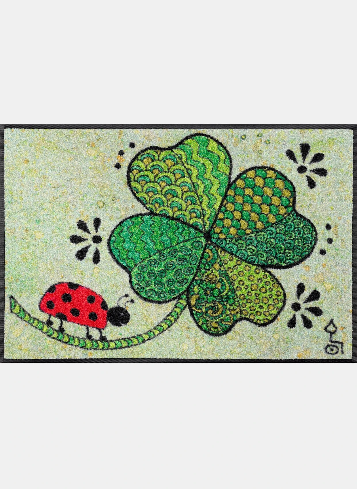 Wash&dry Fußmatte In Grün-gemustert 1 Wash&dry Fußmatte In Grün-gemustert