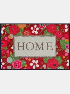 Wash&dry Fußmatte In Dunkelrot-bedruckt