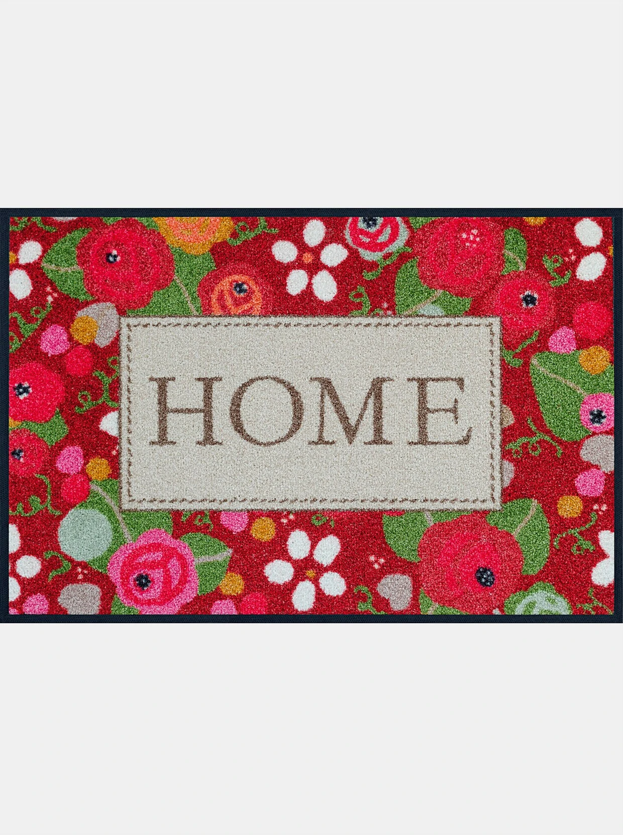 Wash&dry Fußmatte In Dunkelrot-bedruckt 1 Wash&dry Fußmatte In Dunkelrot-bedruckt